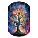 Colorful Oak Tree Eternal Strength I - Asymmetric Metal Wall Art