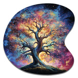 Colorful Oak Tree Eternal Strength I - Asymmetric Metal Wall Art