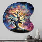 Colorful Oak Tree Eternal Strength I - Asymmetric Metal Wall Art