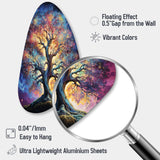 Colorful Oak Tree Eternal Strength I - Asymmetric Metal Wall Art