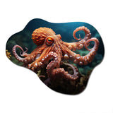 Coral Octopus Serene Submersion II - Asymmetric Metal Wall Art