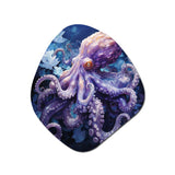 Purple Octopus Lunar Reflections II - Asymmetric Metal Wall Art