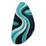 Turquoise Black Opt Art In - Asymmetric Metal Wall Art