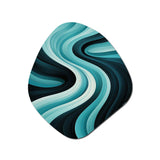 Turquoise Black Opt Art In - Asymmetric Metal Wall Art