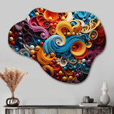 Opt Art Vibrant Illusions I - Asymmetric Metal Wall Art