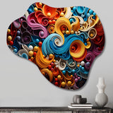 Opt Art Vibrant Illusions I - Asymmetric Metal Wall Art