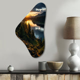 Oregon River Landscape II - Asymmetric Metal Wall Art