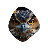 Browm Owl Animal Portrait II - Asymmetric Metal Wall Art