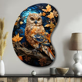 Brown Owl Overture I - Asymmetric Metal Wall Art