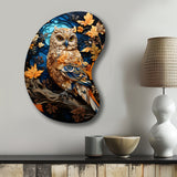 Brown Owl Overture I - Asymmetric Metal Wall Art