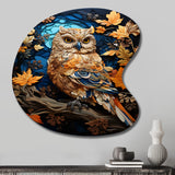 Brown Owl Overture I - Asymmetric Metal Wall Art