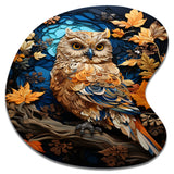 Brown Owl Overture I - Asymmetric Metal Wall Art