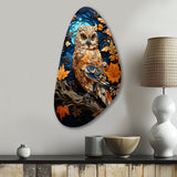 Brown Owl Overture I - Asymmetric Metal Wall Art