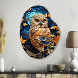 Brown Owl Overture I - Asymmetric Metal Wall Art