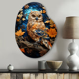 Brown Owl Overture I - Asymmetric Metal Wall Art