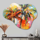 Popart Palm Trees I - Asymmetric Metal Wall Art