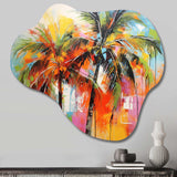 Popart Palm Trees I - Asymmetric Metal Wall Art