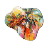 Popart Palm Trees I - Asymmetric Metal Wall Art