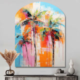 Palm Trees Palm V - Asymmetric Metal Wall Art