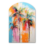 Palm Trees Palm V - Asymmetric Metal Wall Art