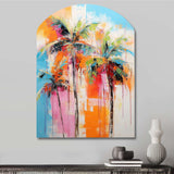 Palm Trees Palm V - Asymmetric Metal Wall Art