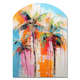 Palm Trees Palm V - Asymmetric Metal Wall Art