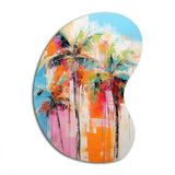 Palm Trees Palm V - Asymmetric Metal Wall Art