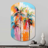 Palm Trees Palm V - Asymmetric Metal Wall Art