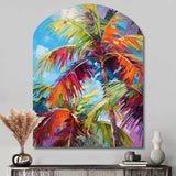 Popart Palm Trees II - Asymmetric Metal Wall Art