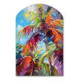 Popart Palm Trees II - Asymmetric Metal Wall Art