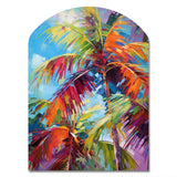 Popart Palm Trees II - Asymmetric Metal Wall Art