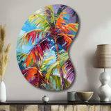 Popart Palm Trees II - Asymmetric Metal Wall Art