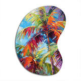 Popart Palm Trees II - Asymmetric Metal Wall Art