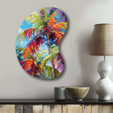 Popart Palm Trees II - Asymmetric Metal Wall Art