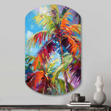 Popart Palm Trees II - Asymmetric Metal Wall Art