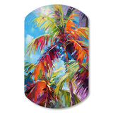 Popart Palm Trees II - Asymmetric Metal Wall Art