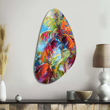 Popart Palm Trees II - Asymmetric Metal Wall Art