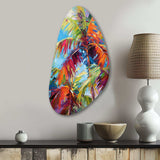 Popart Palm Trees II - Asymmetric Metal Wall Art