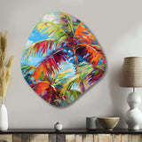 Popart Palm Trees II - Asymmetric Metal Wall Art