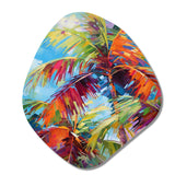 Popart Palm Trees II - Asymmetric Metal Wall Art