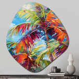 Popart Palm Trees II - Asymmetric Metal Wall Art