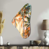 Palm Trees Romantic Impression I - Asymmetric Metal Wall Art