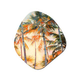 Palm Trees Romantic Impression I - Asymmetric Metal Wall Art