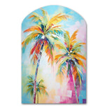 Popart Palm Trees III - Asymmetric Metal Wall Art