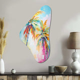 Popart Palm Trees III - Asymmetric Metal Wall Art