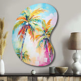 Popart Palm Trees III - Asymmetric Metal Wall Art