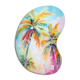 Popart Palm Trees III - Asymmetric Metal Wall Art