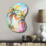 Popart Palm Trees III - Asymmetric Metal Wall Art