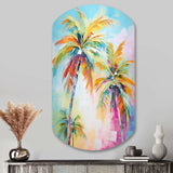 Popart Palm Trees III - Asymmetric Metal Wall Art