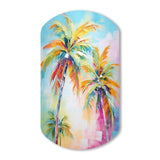 Popart Palm Trees III - Asymmetric Metal Wall Art